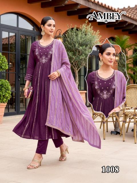 Desi kudi ambey 3pcs kurti exporter wholesaler